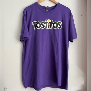 Tostitos Graphic T-Shirt Purple Short Sleeve XL Unisex